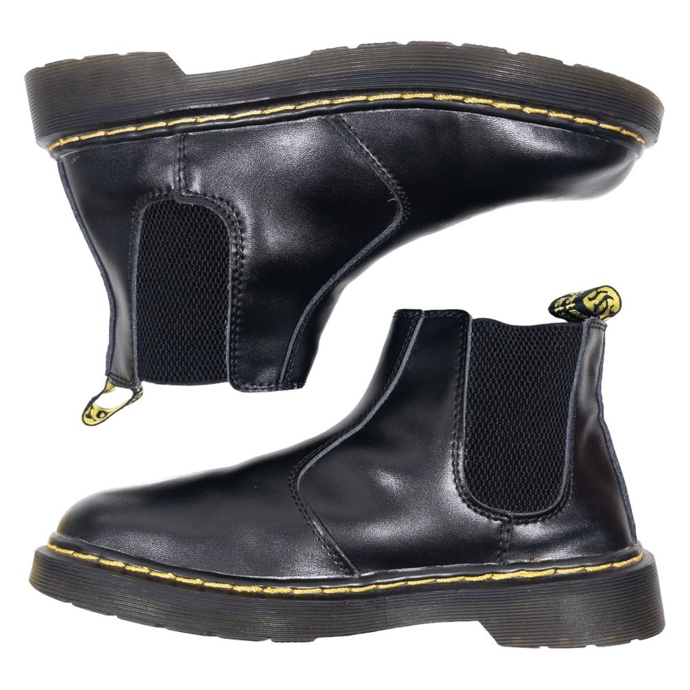 Karardo Smooth Black Leather Chelsea Slip On Ankle Boots EU 40